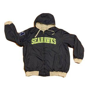 REVERSIBLE NFL Seattle Seahawks Zip Up Hooded Jacket